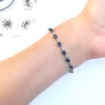 6 CT Oval Cut Simulated Sapphire Gorgeous Tennis Bracelet 14k White Gold Plated