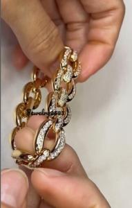 4ct Simulated Diamond Cuban Bracelet in Silver