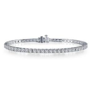 Lafonn Platinum Plated 9.5 CTW Tennis Bracelet