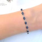 6 CT Oval Cut Simulated Sapphire Gorgeous Tennis Bracelet 14k White Gold Plated