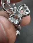 Diamond Butterfly Chain Bracelet in Sterling Silver