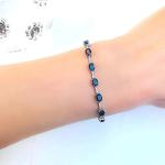6 CT Oval Cut Simulated Sapphire Gorgeous Tennis Bracelet 14k White Gold Plated