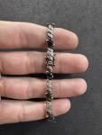 Vintage Sterling Silver Sapphire Diamond Tennis Bracelet