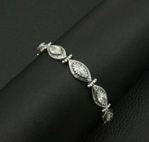 12 CT Marquise Simulated Diamond Tennis Bracelet
