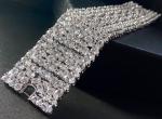 Elegant 96CTW Simulated Diamond Bracelet in White Gold