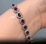 Lab Created Red Garnet Bracelet for Women
