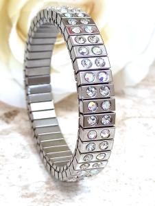 Silver Diamond Bracelet with Austrian Crystal