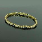 Elegant 8 CT Simulated Sapphire Tennis Bracelet