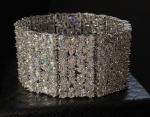 Elegant 96CTW Simulated Diamond Bracelet in White Gold