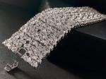 Elegant 96CTW Simulated Diamond Bracelet in White Gold