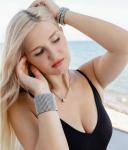 Silver Diamond Bracelet with Austrian Crystal