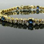 Elegant 8 CT Simulated Sapphire Tennis Bracelet