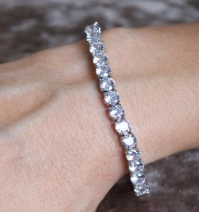 6.37CT Round Cut Diamond Tennis Bracelet in White Gold