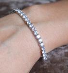 6.37CT Round Cut Diamond Tennis Bracelet in White Gold