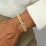 Yellow Sapphire and Diamond Tennis Bracelet in 14K Gold