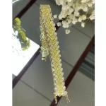 Yellow Sapphire and Diamond Tennis Bracelet in 14K Gold