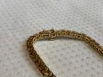 14K Gold Diamond Bracelet with Ruby Stones 7