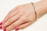 14K Yellow Gold Oval Tanzanite Diamond Bracelet