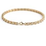 10K Yellow Gold Moissanite Tennis Bracelet, 3MM