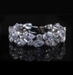 Elegant Simulated Diamond Tennis Bracelet in White Gold