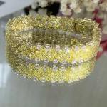 Yellow Sapphire and Diamond Tennis Bracelet in 14K Gold