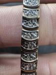 Sterling Silver Diamond Gold Tennis Bracelet 7.5”