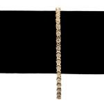 10K Yellow Gold Moissanite Tennis Bracelet, 3MM