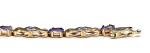 14K Yellow Gold Oval Tanzanite Diamond Bracelet