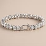 Stunning 7 Ct Natural Diamond Tennis Bracelet 14K Gold