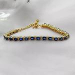 10Ct Blue Oval Cut Simulated Diamond Bracelet