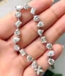 Multi Shape Tennis Bracelet with 8Ct Lab Diamonds