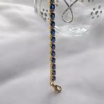 10Ct Blue Oval Cut Simulated Diamond Bracelet