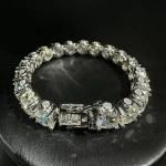 14k White Gold Plated Lab Diamond Tennis Bracelet