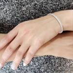 6CT Moissanite Tennis Bracelet in 14K White Gold