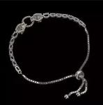 Oval Cut Pink Ruby & Diamond Bolo Bracelet