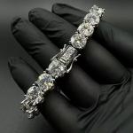 14k White Gold Plated Lab Diamond Tennis Bracelet