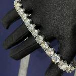 14k White Gold Plated Lab Diamond Tennis Bracelet