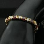 8CT Lab-Created Ruby Men's Tennis Bracelet