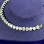 14k White Gold Plated Lab Diamond Tennis Bracelet