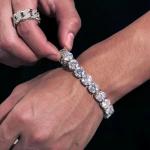 14k White Gold Plated Lab Diamond Tennis Bracelet