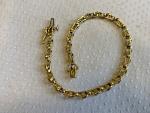14K Yellow Gold Diamond Bracelet with Round Stones