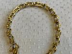 14K Yellow Gold Diamond Bracelet with Round Stones