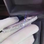8CT Baguette Diamond Bangle Bracelet in White Gold