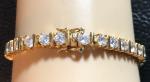 Gold Plated CZ Tennis Bracelet in Sterling Silver