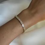 8.5CT Baguette Simulated Diamond Tennis Bracelet