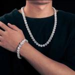 14k White Gold Plated Lab Diamond Tennis Bracelet