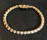 Gold Plated CZ Tennis Bracelet in Sterling Silver