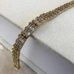 8.5CT Baguette Simulated Diamond Tennis Bracelet