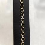 2 ctw Round Cut Created Diamond Two Tone Gold Plated Oval Link Wedding Bracelet