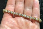 Gold Plated CZ Tennis Bracelet in Sterling Silver